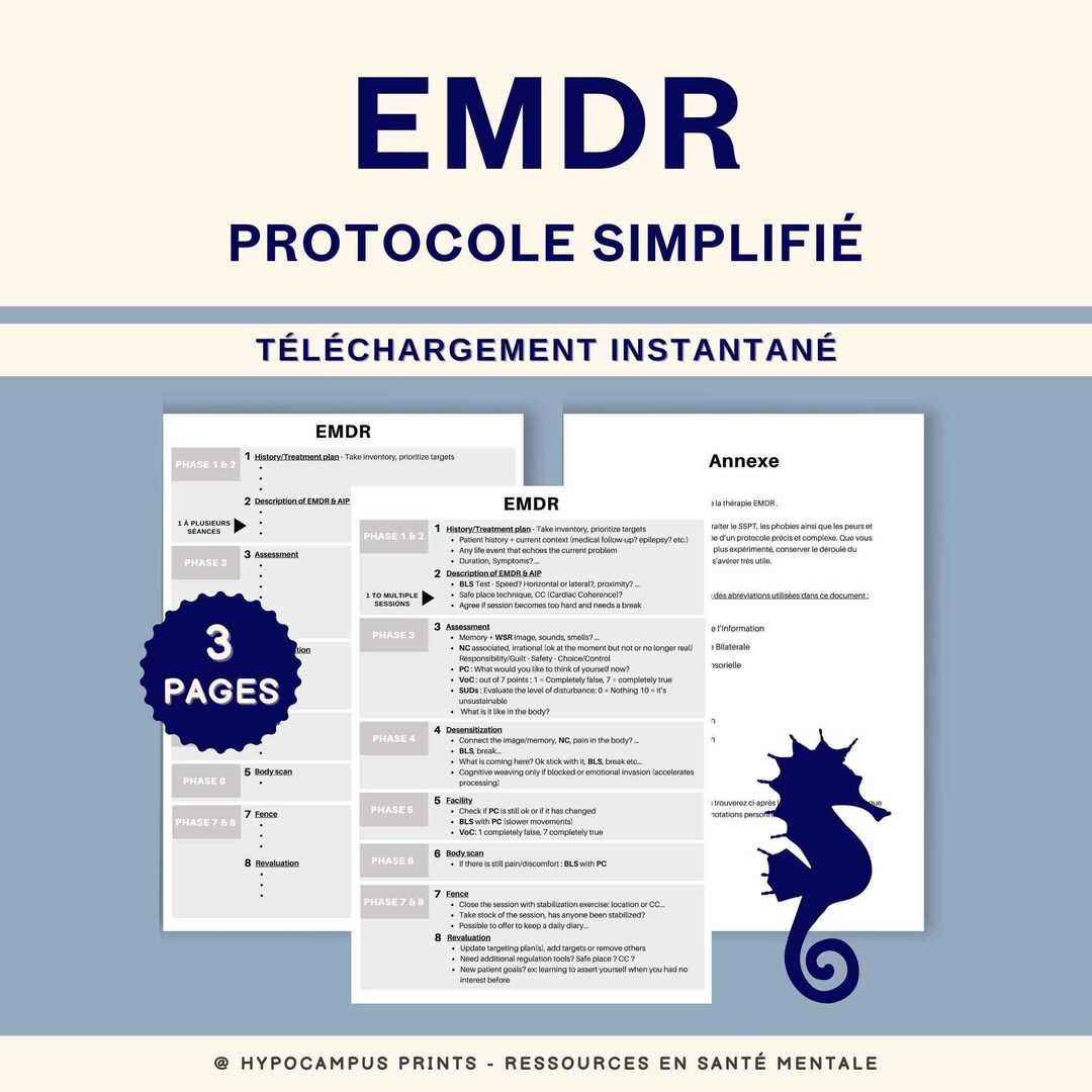 EMDR Simplified Protocol, Trauma Treatment, EMDR Script, PTSD, Emdr ...