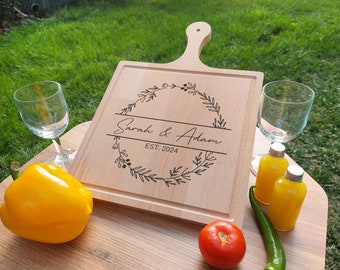 Corte personalizado, regalo de boda personalizado, regalo de compromiso para pareja, tabla de cortar de boda, tabla de cortar de pareja, regalo de boda de tabla, regalo