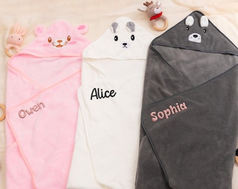 Custom Baby Towel with Name, Baby Christmas Gift, Soft Hooded Towel for Newborn, Easter or First Birthday Present, Personalized Keepsake