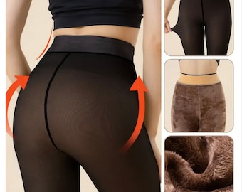 2PC Free Shipping Melanin Budget Friendly Fleece Lined Tights for Black Brown Skin Coloured Leggings Plus