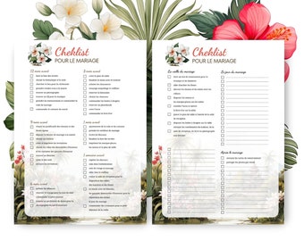 Thailand theme wedding checklist, Wedding checklist to download and edit on Canva