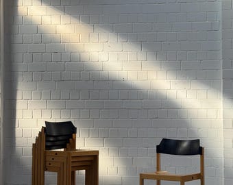 Rainer Schell / Schlapp Möbel / Mid Century / stapelbar / Bauhaus / Modell101 / Canto Stuhl / minimal / Architekt / Esszimmerstühle