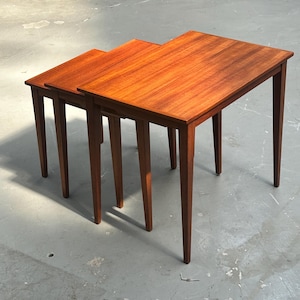 ネストテーブル 3Pセット チーク ヴィンテージ デンマーク ミッドセンチュリー ネストテーブル 3Pセット ヴィンテージ イギリス チーク 木製