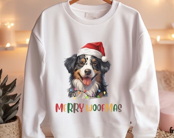 Merry Woofmas Sweatshirt, Christmas Dog Sweatshirt, Cute Pet Sweater, Funny Dog Sweatshirt, Cute Christmas Sweater, Holiday Sweater