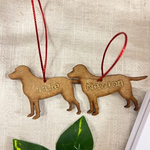 Christmas Dog Decoration, Labrador Bauble, Personalised Dog Decoration, Christmas Tree