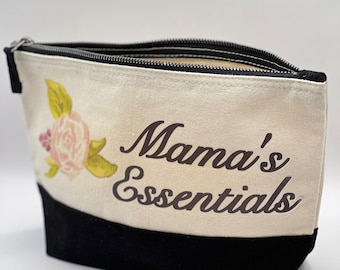 Personalised canvas wash bag,  Personalised present, Gift for family, baby bag, makeup bag, toiletries bag, gift for mum, travel essential