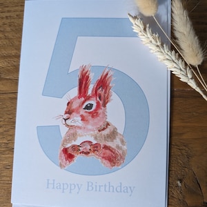 Biglietto di auguri personalizzato per il 5° compleanno