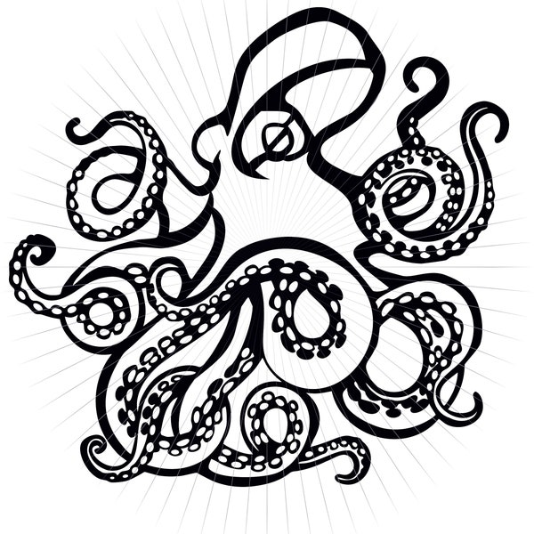 Kraken Octopus Squid Clipart Octopus Files for Cricut Octopus Cut Files Tattoo SVG png pdf, eps  jpg