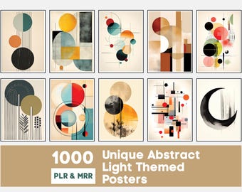 1000+ Light Abstract Wall Art | Airy, Neutral, Minimalist Decor | PLR & POD License