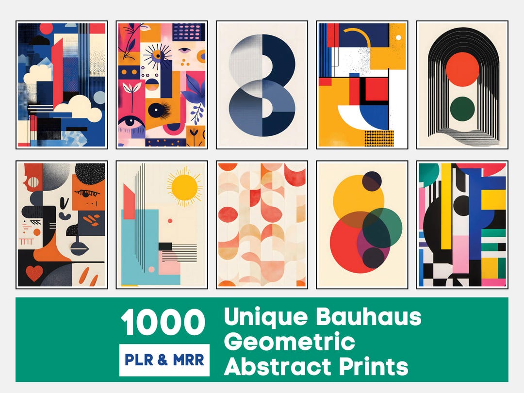 1000+ Bauhaus Wall Art Bundle | Mid Century Modern Geometric Prints ...