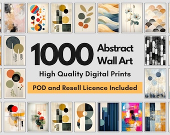 1000 POD & Resell License Abstract Print Wall Art Bundle 001: A Fusion of Art and Opportunity | Passive Income Digital Products