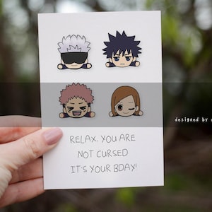 Anime Card, Anime Birthday Card, Anime Greeting Card