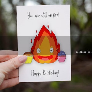 Anime Greeting Card, Anime Birthday Card, Digital Anime Art