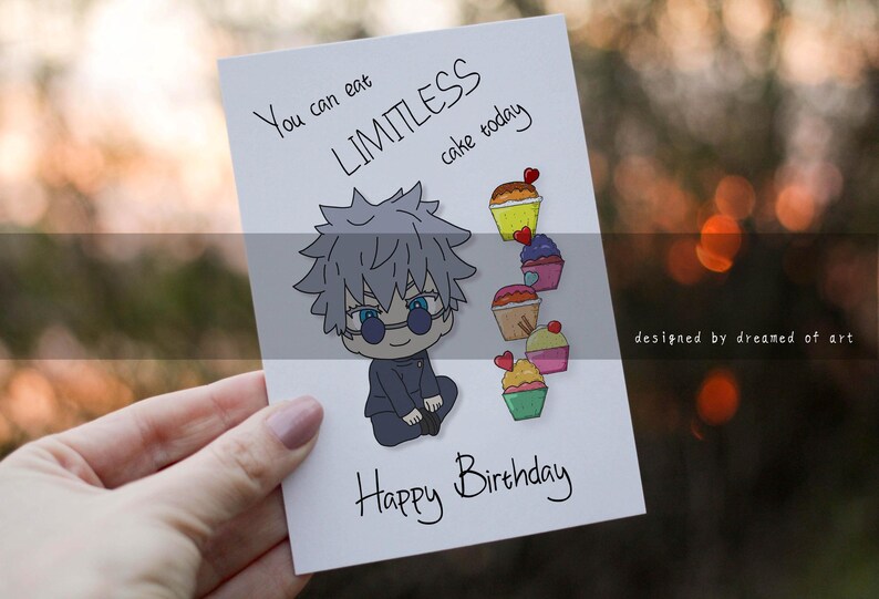 Anime Birthday Card, Anime Card, Digital Anime Art - Etsy