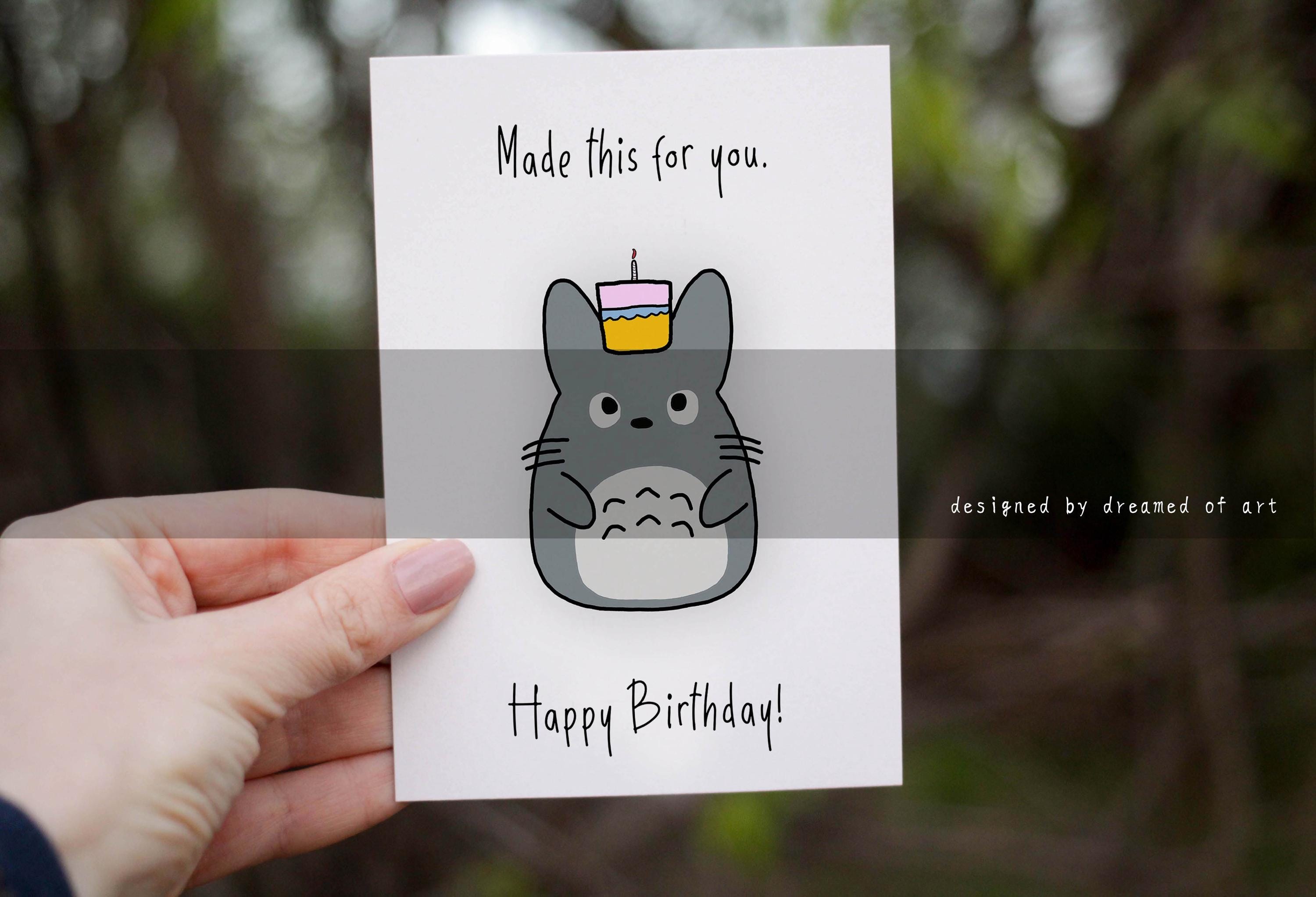Anime Card, Anime Birthday Card, Digital Anime Art - Etsy