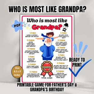 Grandpa Game: Who Is Most Like Grandpa? - Family Fun (PDF)