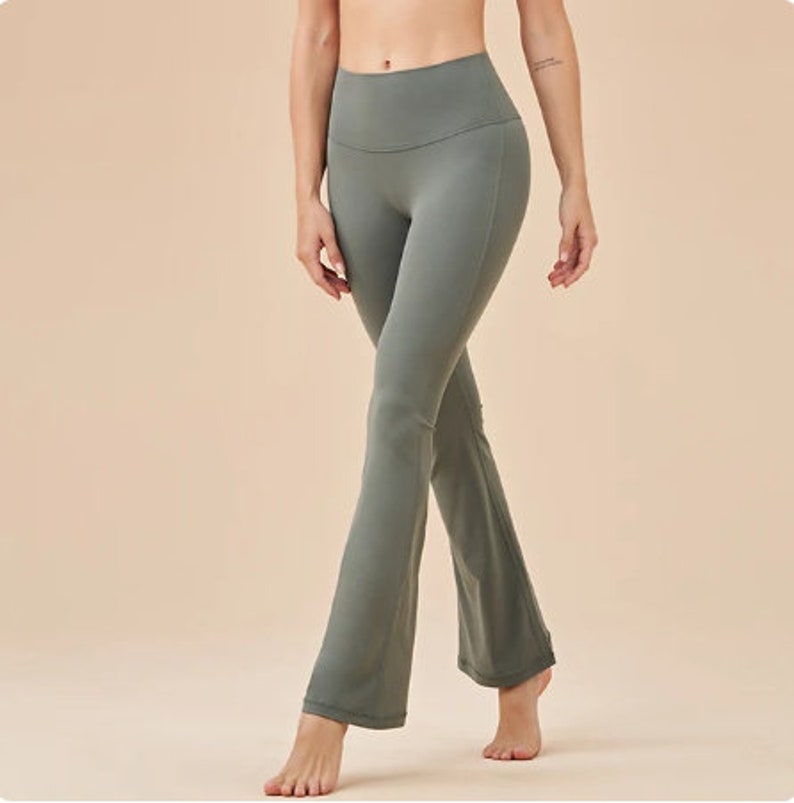 Gym Damenhosen, handgefertigte Yoga Leggings, enge elastische atmungsaktive Sporthose, hintere Taillentasche Damenhosen Bild 5