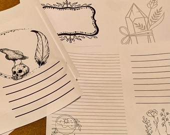 Grimoire Journal Kit, pdf printable download, make your own grimoire/spellbook, printer friendly printables