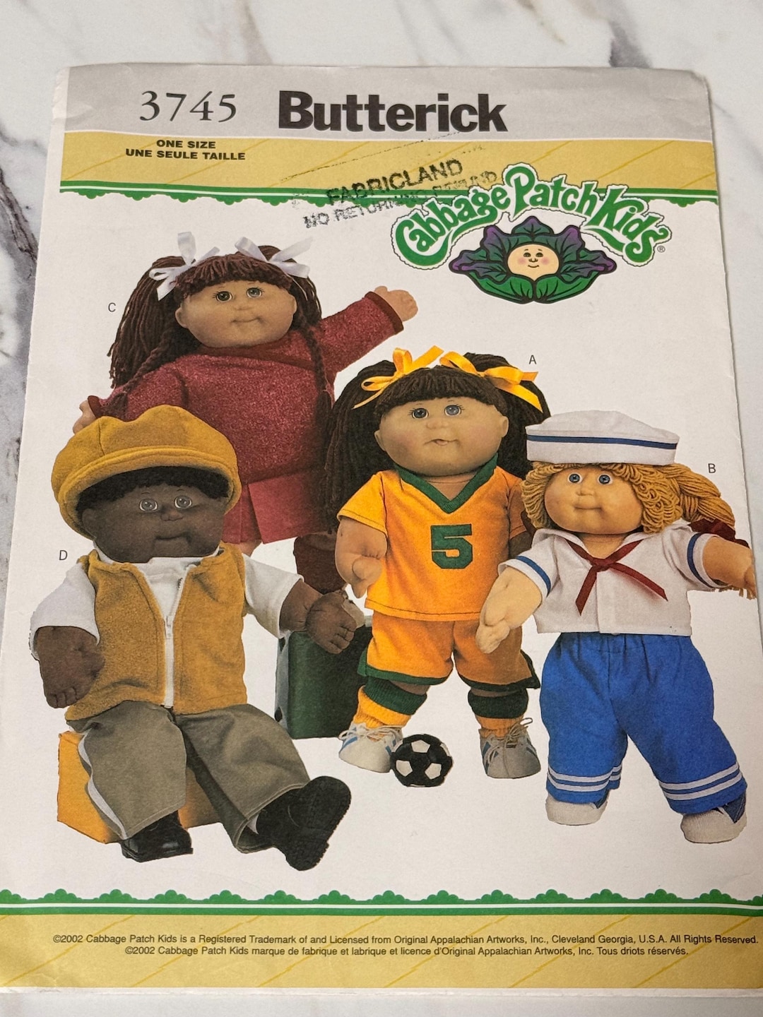 Cabbage Patch Kids Sewing Pattern - Butterick 3745 - Etsy