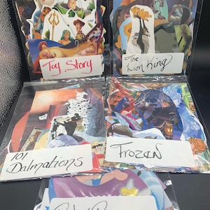 Découpes difficiles de dessins animés Disney Story, éphémères de journaux indésirables, images de scrapbooking