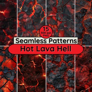 Halloween 08 Hot Lava Hell Motifs de fond sans couture pour Scrapbooking Textile Tissu Papiers peints Pages Rouge foncé Abstrait Cauchemar Horreur
