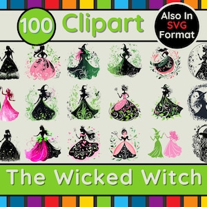 Silhouettes de la méchante sorcière PNG & SVG Clipart fond transparent scrapbooking invitation autocollant t-shirt conception de vêtements oeuvre d'art numérique