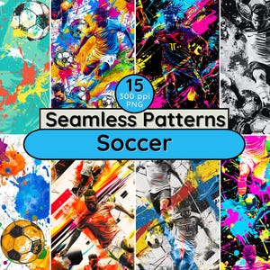 Futebol Futebol Padrões Sem Costura Equipe Jogador Esportes Fundo Atlético Cartão Imprimível Scrapbook Tecido Design Papéis de Parede Diário