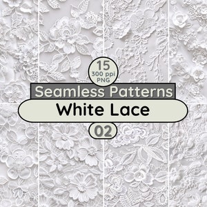 Weiße Spitze Hochzeit Musterdesign Kommerzielle Nutzung PNG Hintergrund zum Ausdrucken für Karte Scrapbook Textile Fabric Wallpapers Journal Seiten