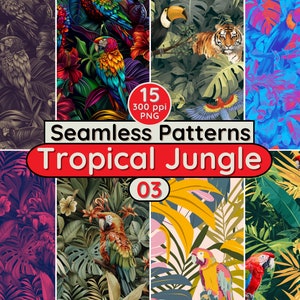 Regenwald-Dschungelpapageien Musterdesign Palme tropisch Pflanze Blätter Laub Wand der Natur lebenden Wandteppich Hintergrund Textile Wallpapers