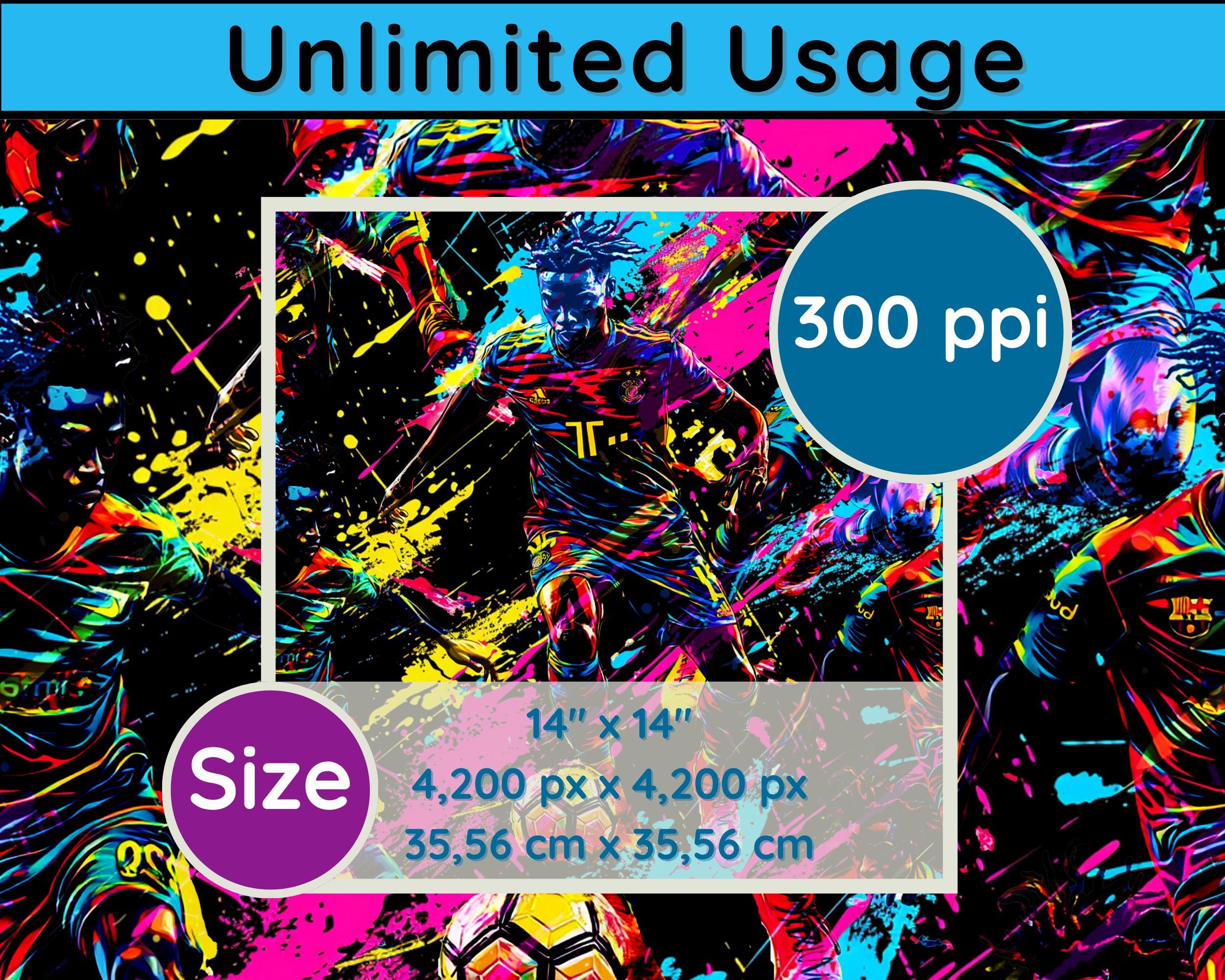 Soccer Seamless Patterns: Sports Team Backgrounds (PNG Digital Download ...