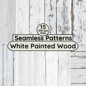 Wit geschilderd hout naadloze patronen Verouderde boerderij rustiek witgekalkt hout Shabby chique Vintage digitale texturen voor scrapbooking DIY