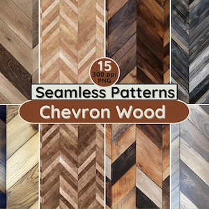 Patrones sin costuras de madera Chevron, modelo 3D, diseño de suelo, parquet, rústico, marrón, roble, granja, álbum de recortes, diario basura, papel digital, sublimación