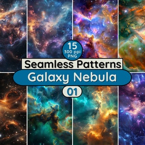Telescopio James Webb, Galaxia, Nebulosa, Patrones sin costuras, fondo PNG para álbumes de recortes, telas, textiles, papeles pintados, vasos, páginas de diario basura