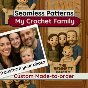 Your Family Aangepast gehaakt naadloos patroon Achternaam Op bestelling gemaakt achtergrond plakboek inpakpapier T-shirt ontwerp van textiel