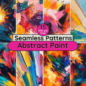 Pintura abstracta, patrones sin costuras, pinceladas, paleta, fondo artístico para álbumes de recortes, fondos de pantalla de arte moderno y colorido, páginas de diario basura