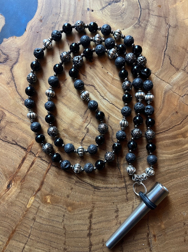 Hookah Mouthpiece on a Unique Necklace Made of Natural Stones. Etsy