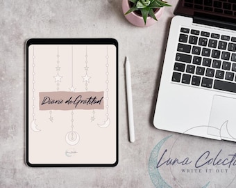 Diario della gratitudine per principianti: spunti stampabili senza data in spagnolo (download digitale)