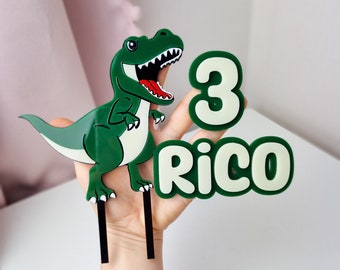 Custom Acrylic Dinosaur Cake Topper: T-Rex Party Decor