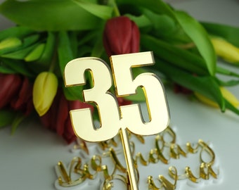 Décoration de gâteau numérique | Surmatelas personnalisé | 1er anniversaire / 18e anniversaire / 21e anniversaire / 30e anniversaire