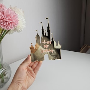 Acrylic Princess Castle Cake Topper: Custom Birthday Decoration