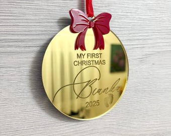Personalized Baby's First Christmas Bauble | Acrylic Ornament