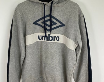 Sweat à capuche de skate gris vintage UMBRO taille L