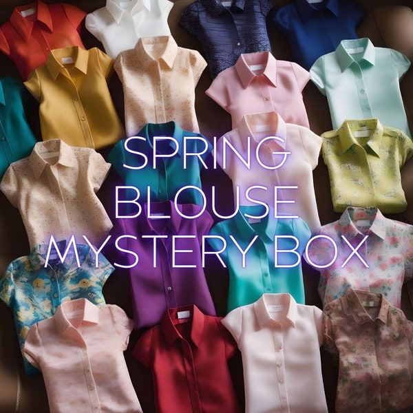 MYSTERY spring blouses (2 pieces), silk and cotton blouses for women