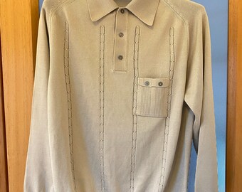 OLD MONEY Vintage Beige Creme Polo in perfect condition size M Vintage Old Money Polo, Longsleeve Beige Creme polo, Made in Italy