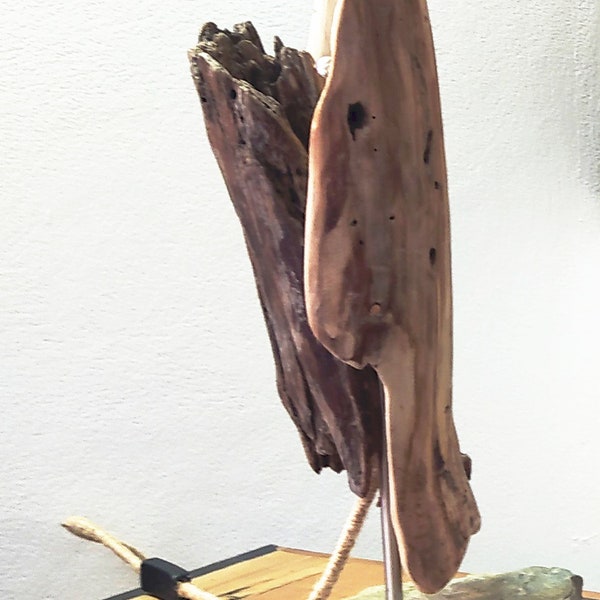 Driftwood lamp "Foglia"