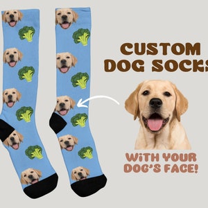 Custom Dog Socks, Personalized Dog Socks with Dog Face, Custom Pet Socks for Dog Mom, Gift for Dog Mom, Gift For Dog Owner, Dog Mama Gift