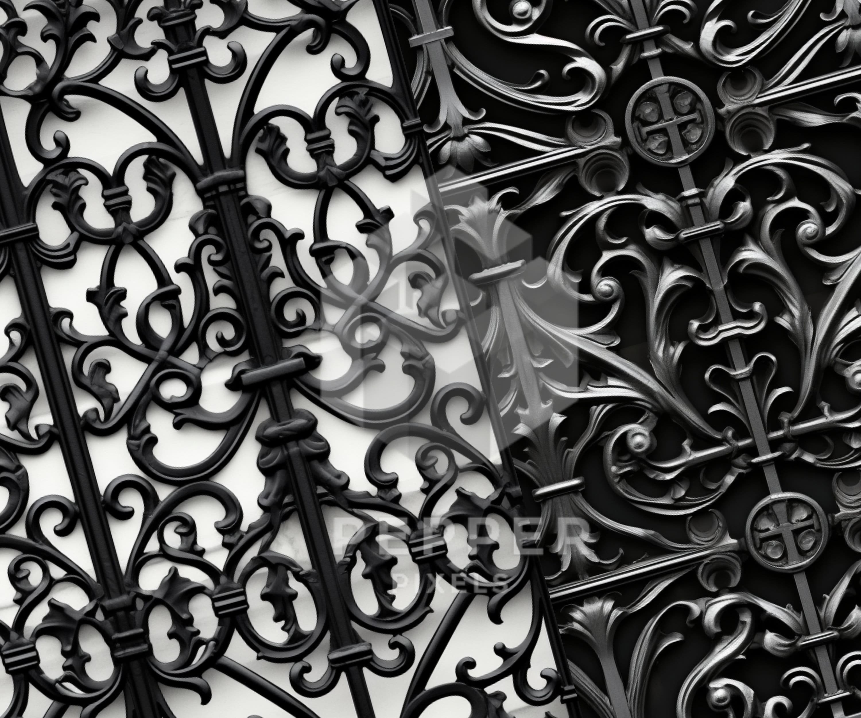 12 Victorian Iron Digital Papers, Seamless Patterns, 12x12, Realistic ...