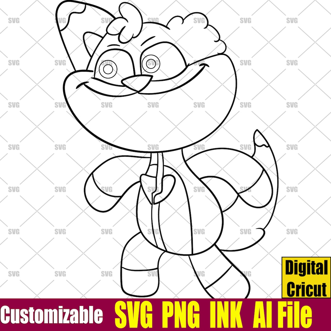 111. Frowny Fox Smiling Critters SVG, Dogday, Bubbaphant, Catnap