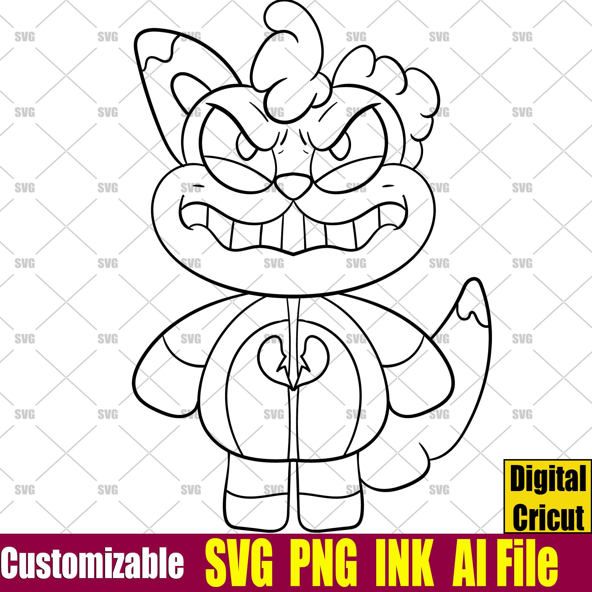 Frowny Fox Smiling Critters SVG, Dogday, Bubbaphant, Catnap, Humanized ...