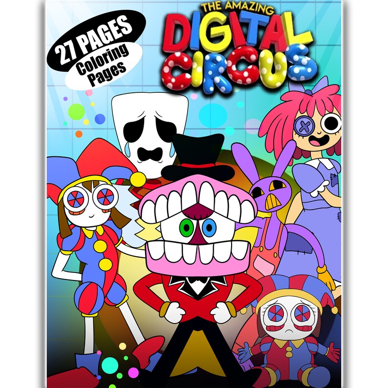 The Amazing Digital Circus Digital Coloring Pages of Jax, Caine ...